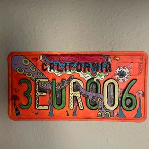 Original piece done on license plate